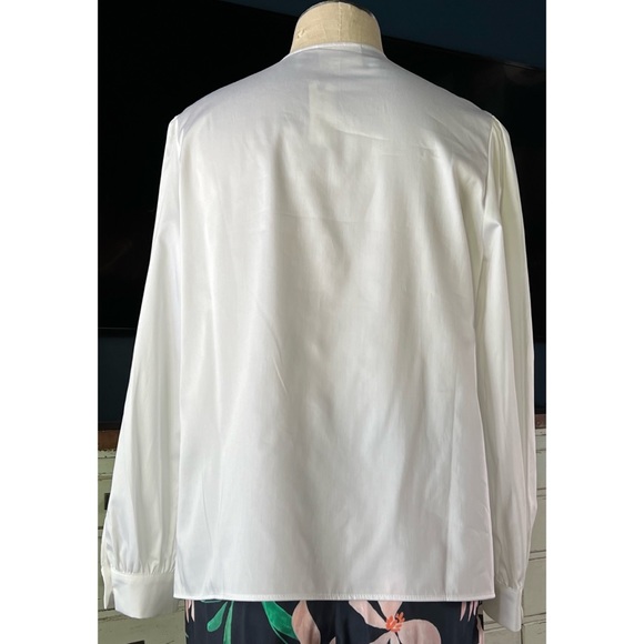 Anthropologie Maeve Poplin White Blouse M - Picture 13 of 14